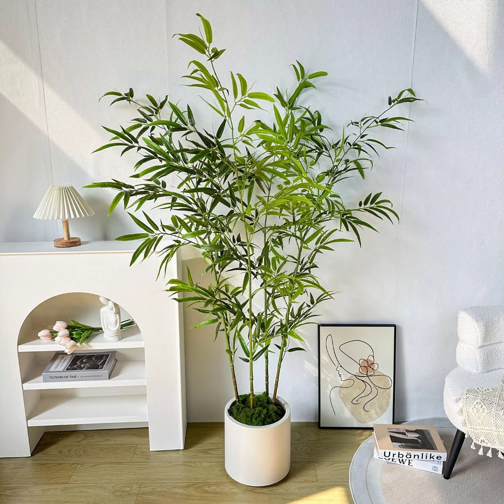 الاصطناعي الأخضر الخيزران بولي - مراجعة Ficus Lyrata Tree وسعره